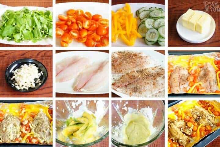 How to make tilapia salad recipe with creamy avocado dressing