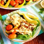 Tilapia salad creamy avocado dressing recipe