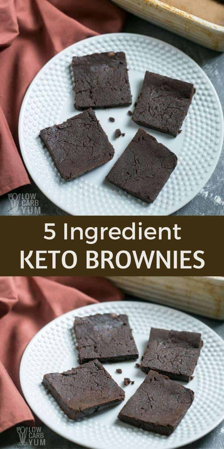 Keto Brownies - Only 5 Ingredients Needed | Low Carb Yum