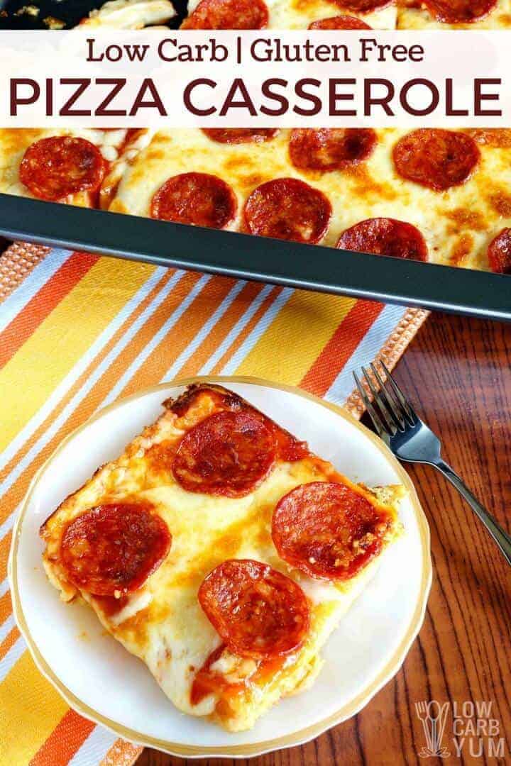 Keto low carb pizza casserole recipe