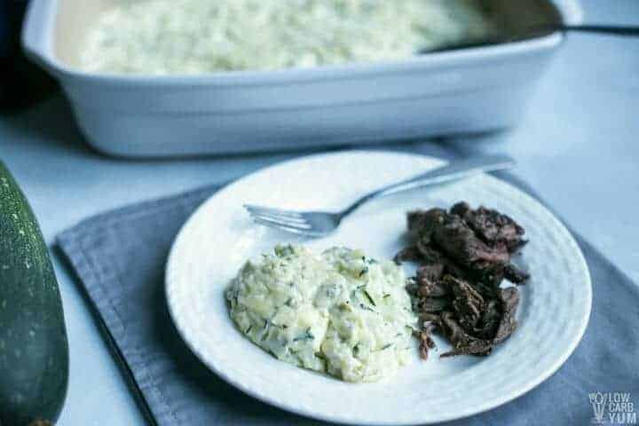 Creamy shredded zucchini casserole recipe