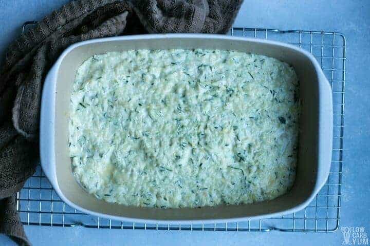 Simple shredded zucchini casserole