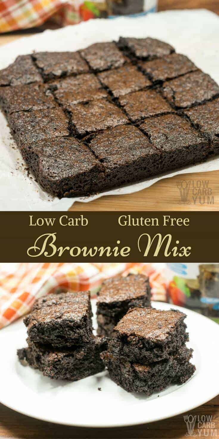 A decadent low carb brownie mix that makes the fudgiest brownies ever. All you need to do is mix in eggs and butter. It doesn't get much easier! | LowCarbYum.com