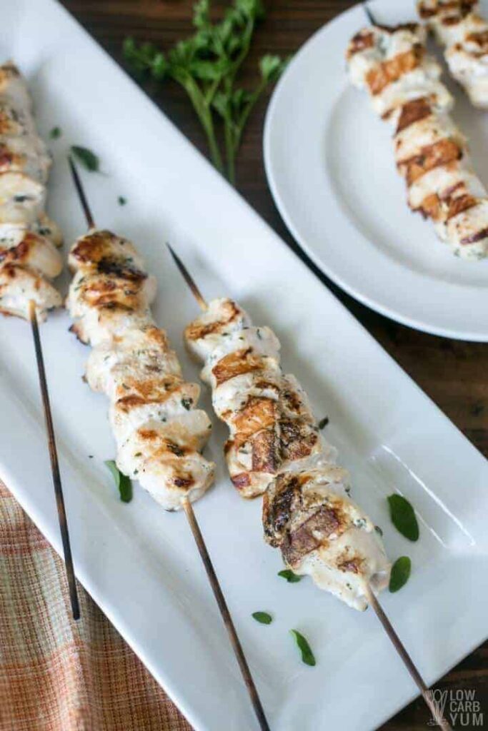 Pinchos Puerto Rican Marinated Grilled Chicken Kebabs - Low Carb Yum