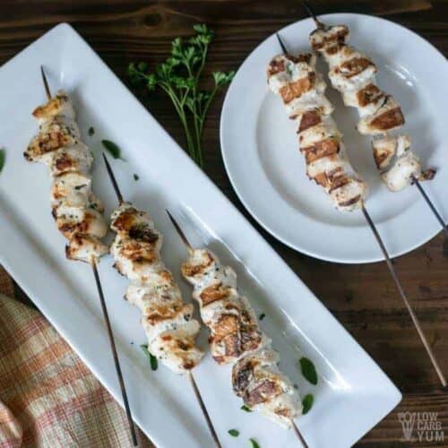 Pinchos Puerto Rican Marinated Grilled Chicken Kebabs - Low Carb Yum