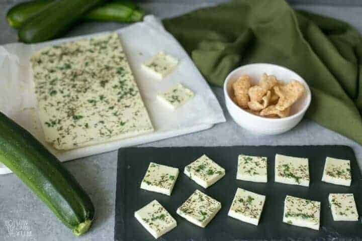 Tasty dairy free zucchini cheese