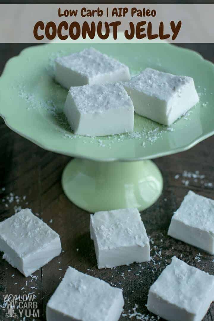 Easy AIP paleo coconut jelly squares