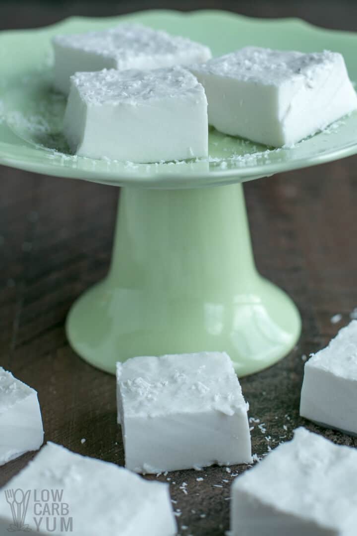 Tasty coconut jelly squares