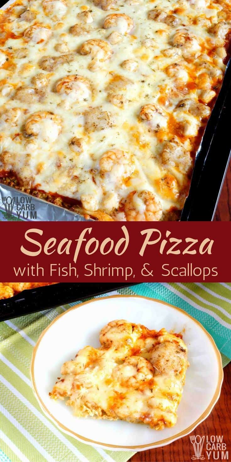 Sheet Pan Pizza with Fish, Shrimp, and Scallops  Low Carb Yum