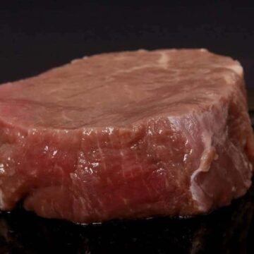 piece of filet steak.