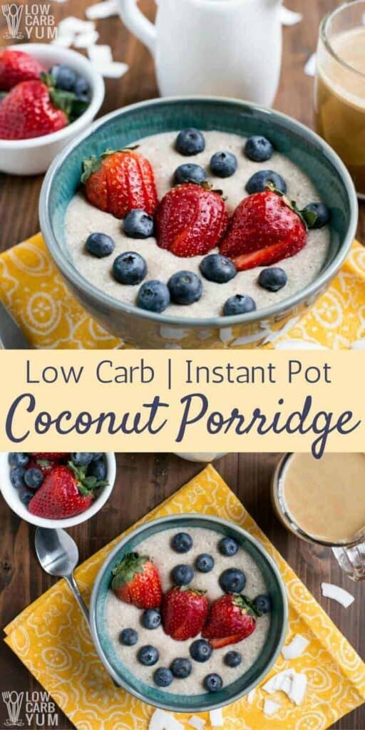 Instant Pot coconut low carb porridge recipe