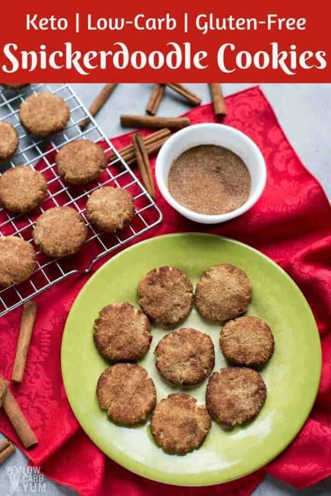 Keto low carb snickerdoodle cookies recipe