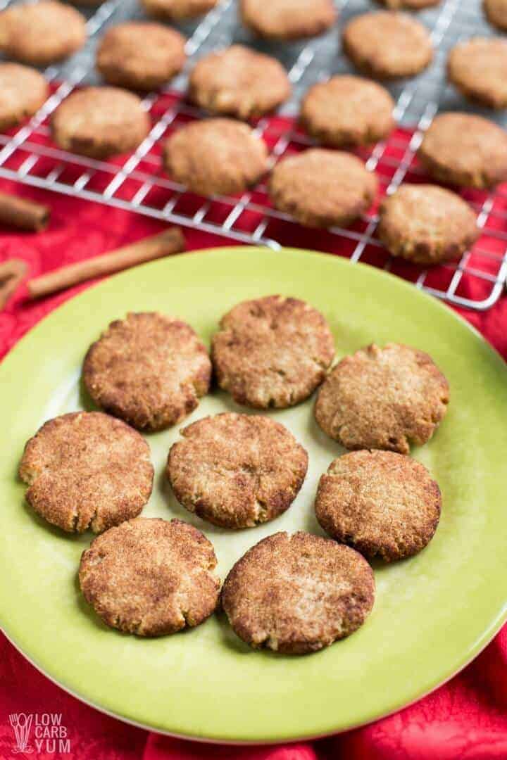 Keto low carb snickerdoodle cookies recipe
