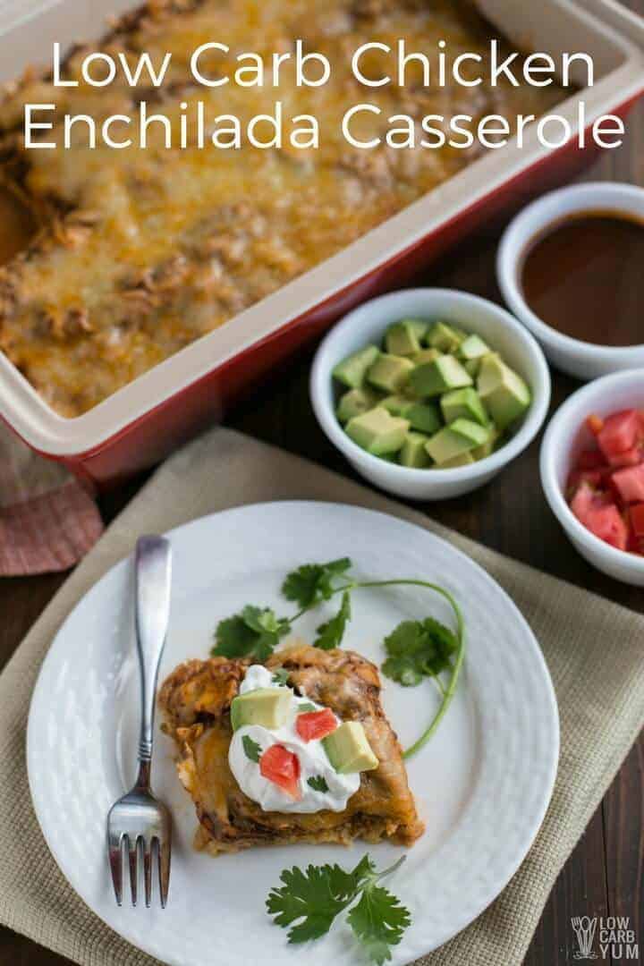 Low Carb Chicken Enchilada Casserole | Low Carb Yum