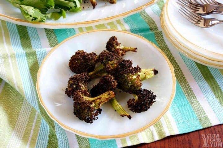 Burnt broccoli with taco mayo appetizer