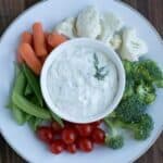 Easy dill veggie dip with cream cheese