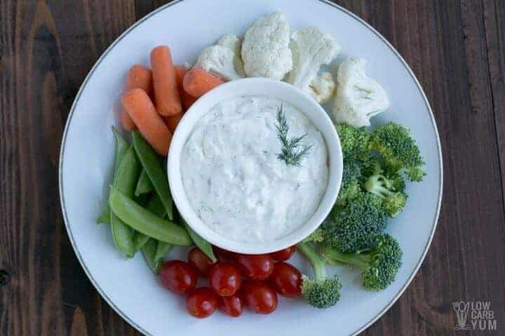 Easy dill veggie dip with cream cheese