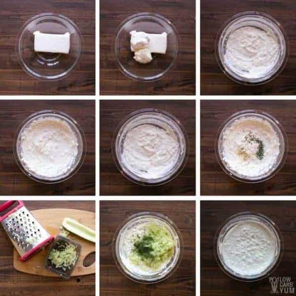 Dill Veggie Dip with Cream Cheese Low Carb Yum