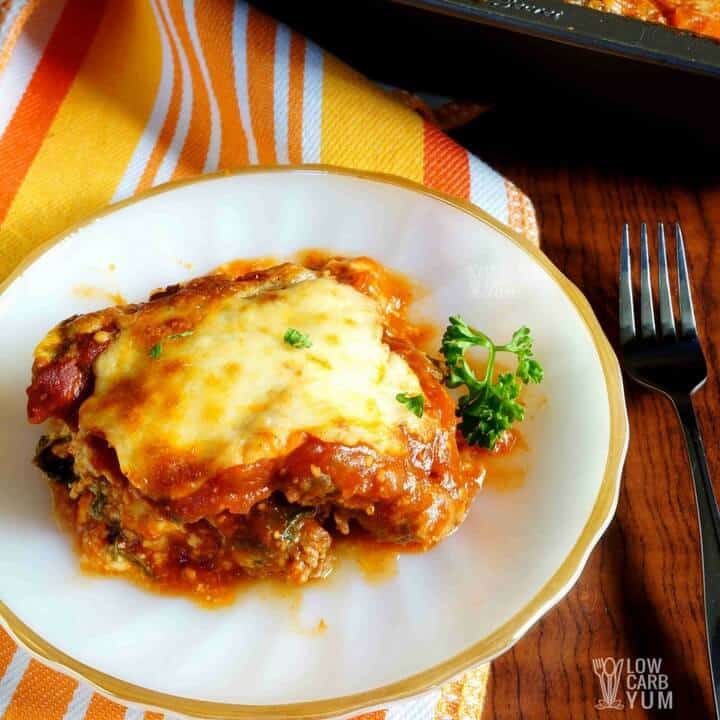 Keto Lasagna with Meatza Noodles | Low Carb Yum