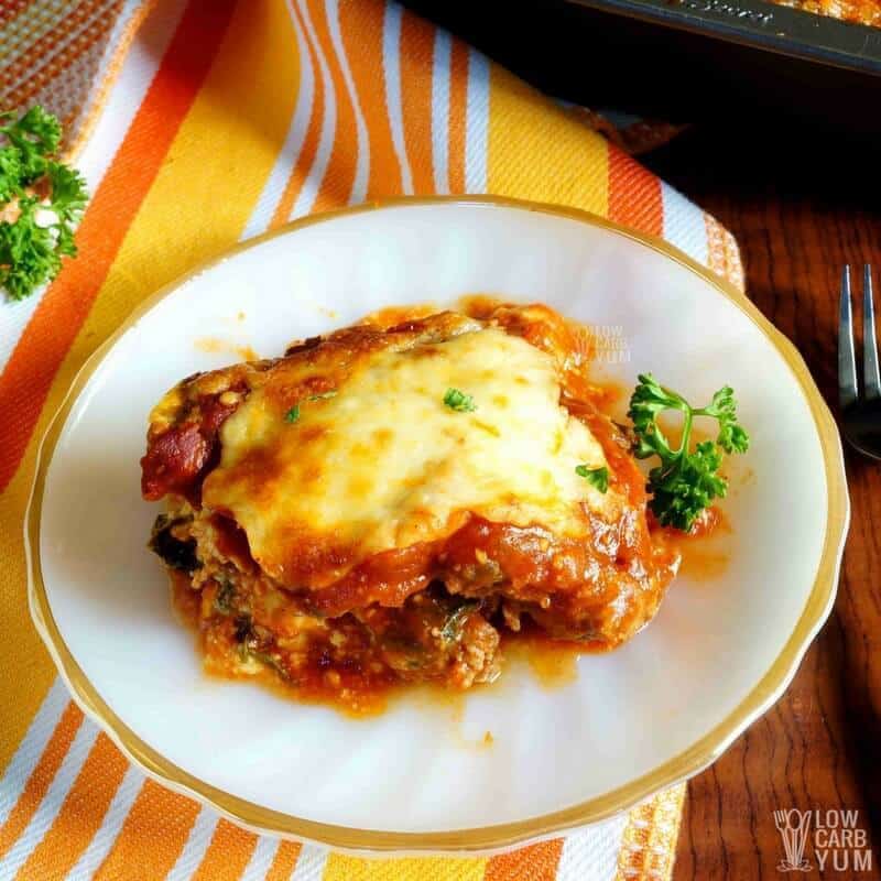 Keto Lasagna Recipe No Noodle Pasta Free Low Carb Yum