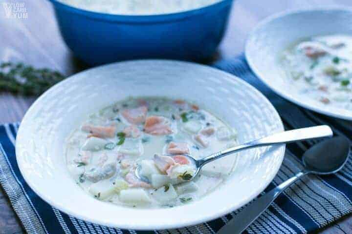 Paleo Salmon Chowder with Coconut Milk (AIP) - Low Carb Yum