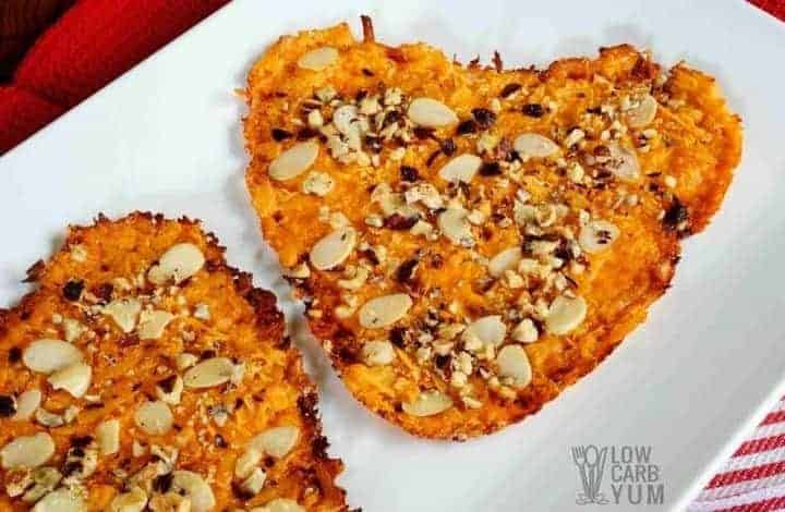 Keto low carb cheese crisps recipe with nuts