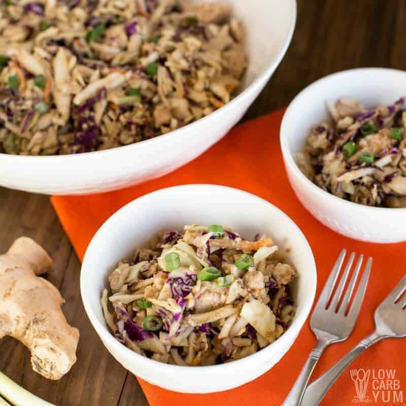 Easy Thai Chicken Salad With Canned Chicken Low Carb Yum