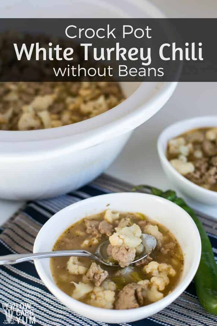 Crock pot white turkey chili without beans recipe