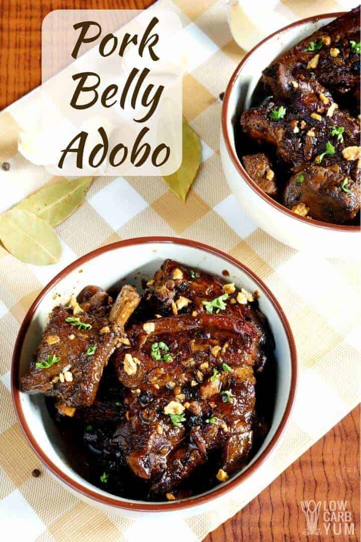 Filipino Pork Belly Adobo Recipe - Slow Cooker - Low Carb Yum