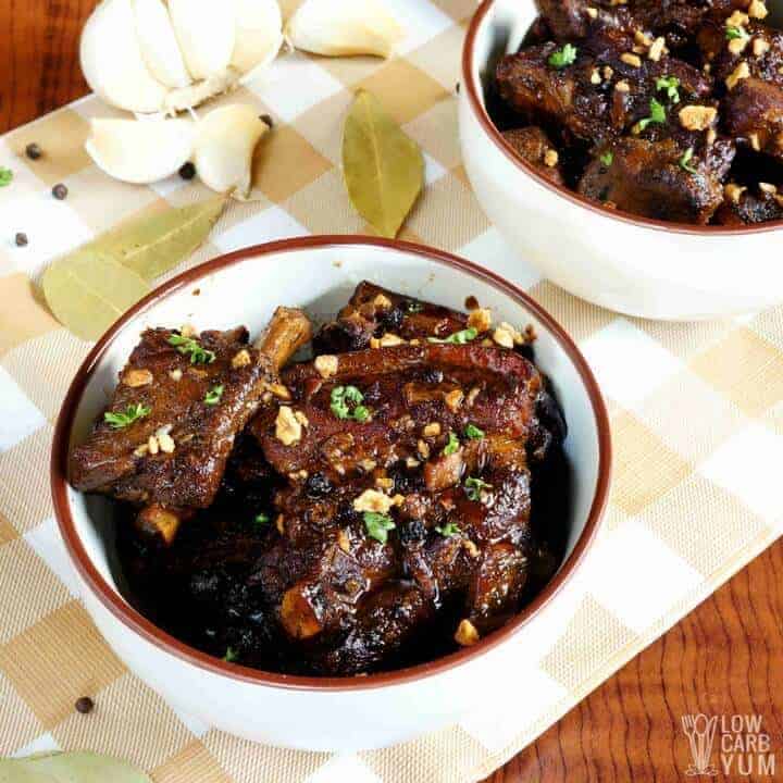 Easy pork belly adobo