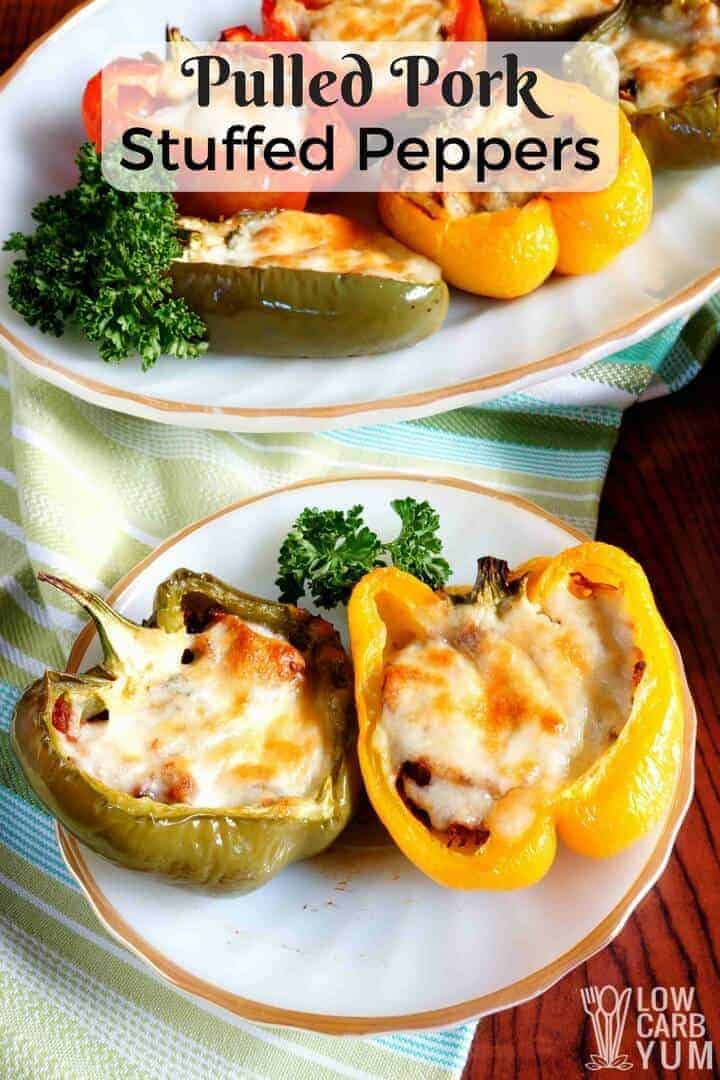 Low carb pulled pork stuffed peppers without rice recipe