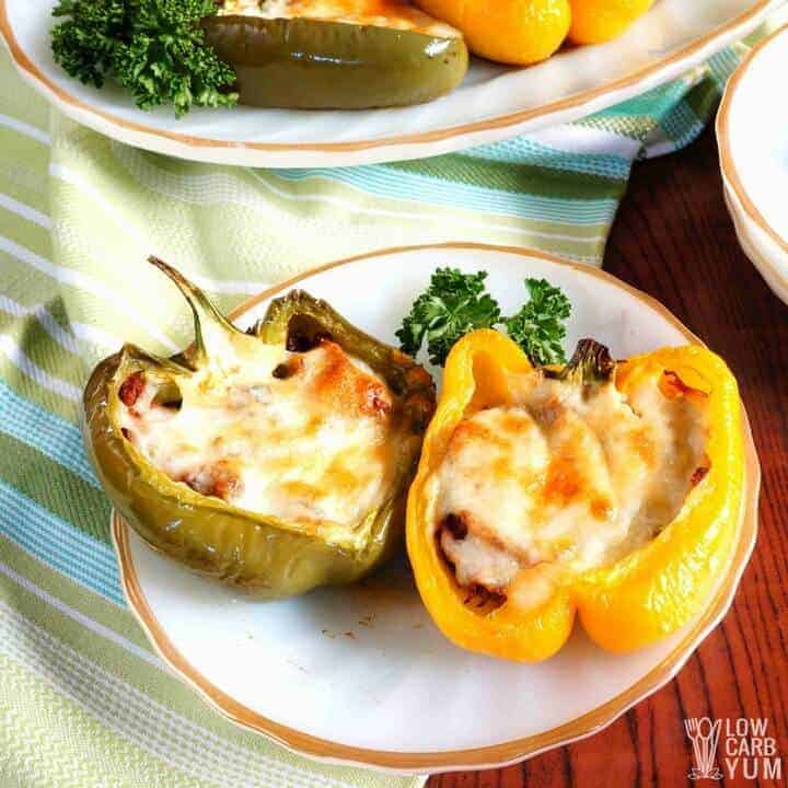 Easy pulled pork stuffed peppers without rice