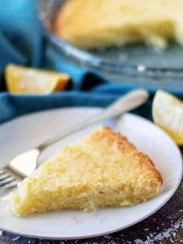 Lemon Coconut Custard Pie