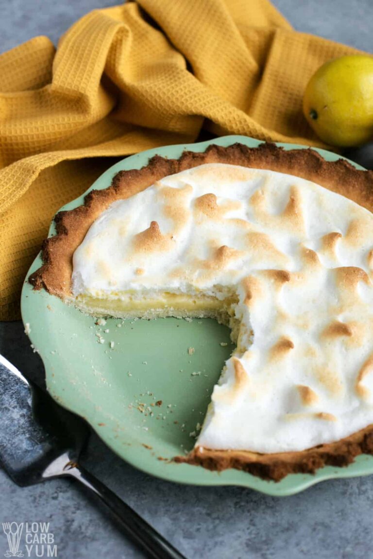 Keto Lemon Meringue Pie (DairyFree, NutFree) Low Carb Yum