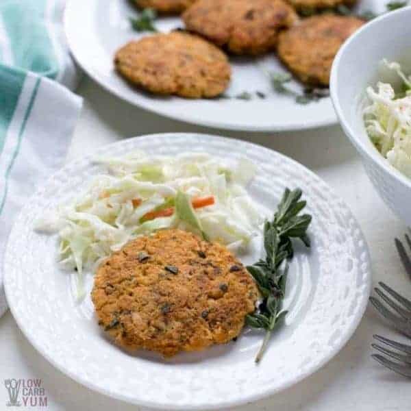 Keto Salmon Patties or Cakes with Canned Meat Low Carb Yum