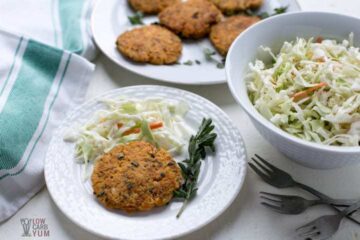 Keto Salmon Patties or Cakes with Canned Meat - Low Carb Yum