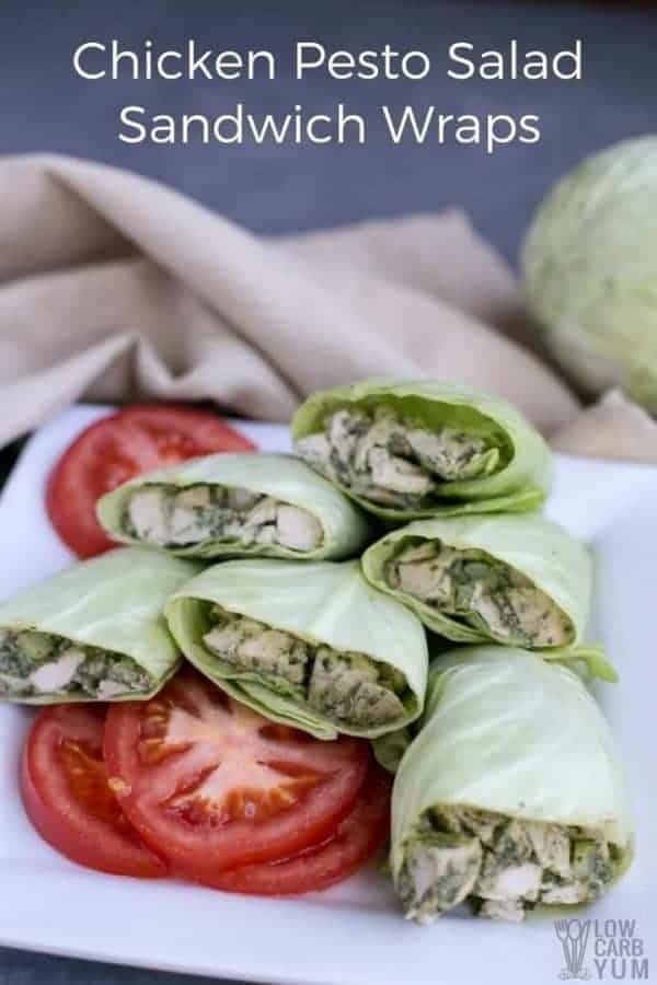 Pesto Chicken Salad Wrap Recipe Paleo Low Carb Yum