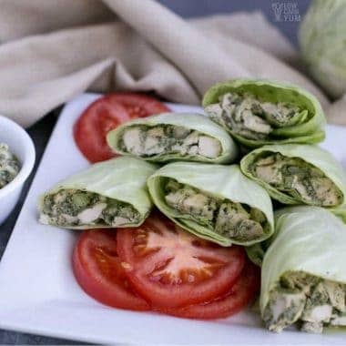 chicken pesto salad wrap