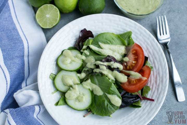 Avocado Cilantro Lime Dressing (Keto) - Low Carb Yum