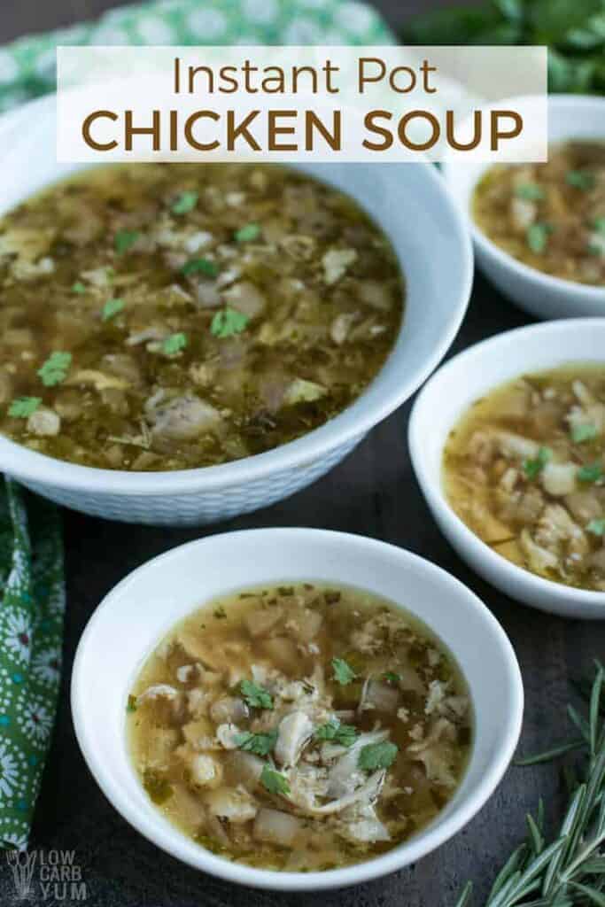 Instant Pot Chicken Thighs Soup Recipe - Low Carb Yum