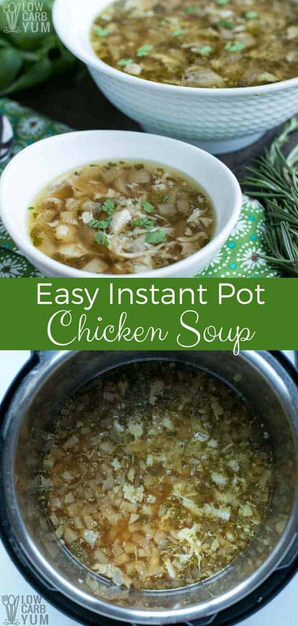 Instant Pot Chicken Thighs Soup Recipe - Low Carb Yum