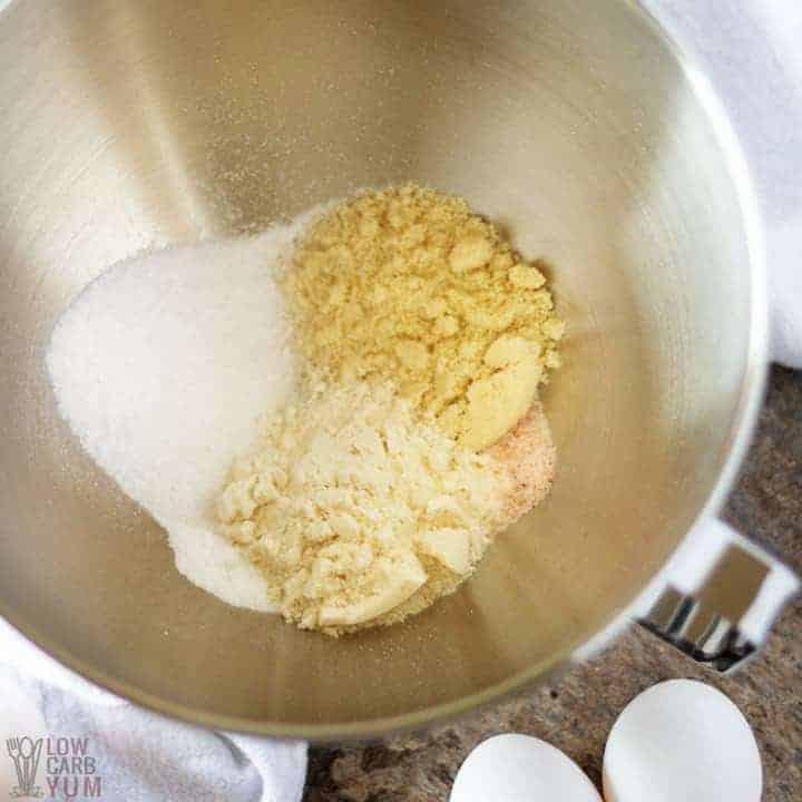 dry ingredients in mixing bowl