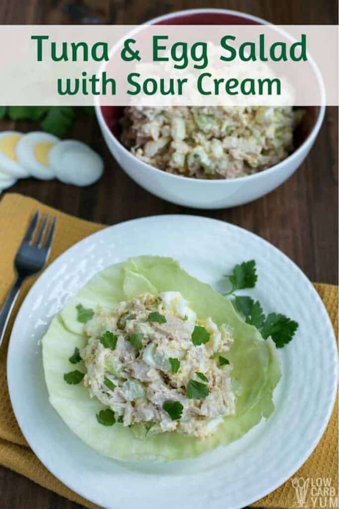 Tuna egg salad with sour cream recipe