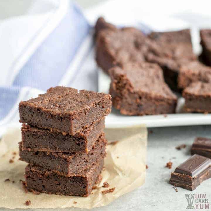 Stack of brownie squares