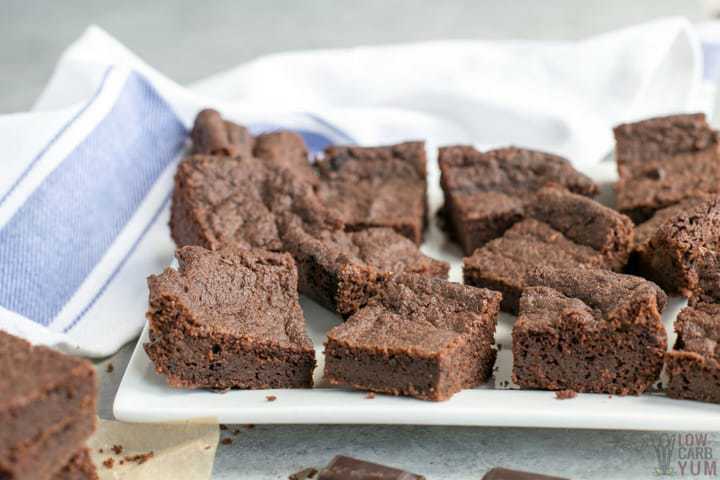 Plate of brownie squares