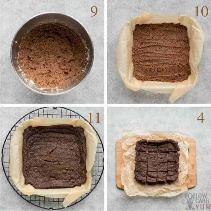 Final steps for making egg free brownies