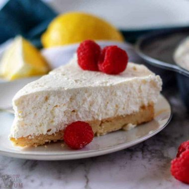 Italian baked lemon ricotta cheesecake