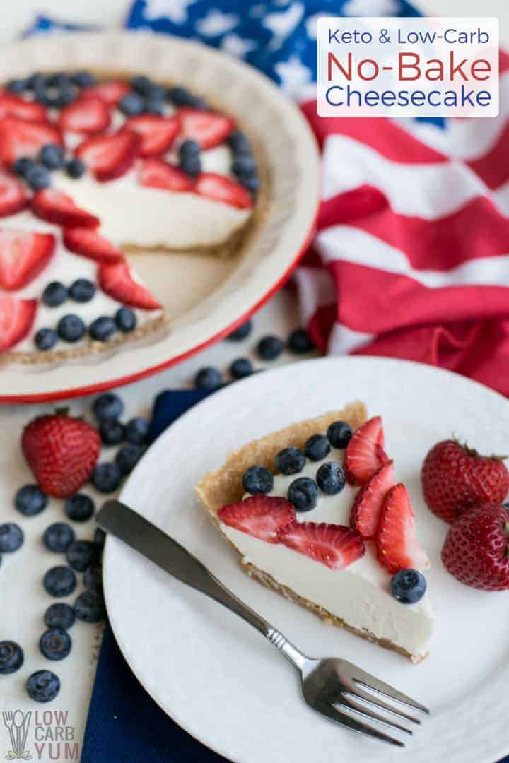 Keto low carb no bake cheesecake recipe