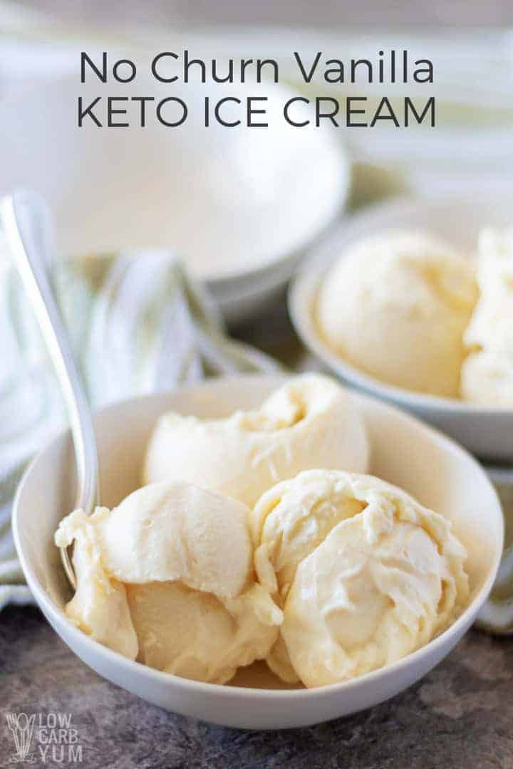 Keto Vanilla Ice Cream Recipe (No Churn Method) - Low Carb Yum