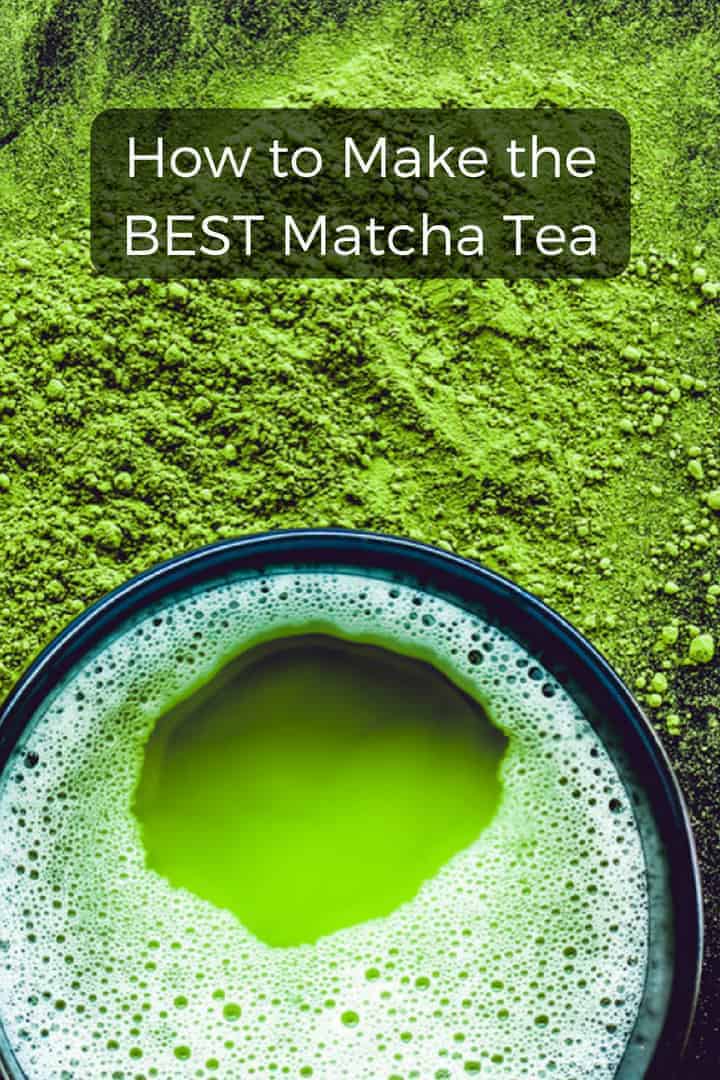 Making the best matcha green tea starts with using high quality green powder. Discover how to make this ceremonial beverage with or without a traditional bamboo whisk. #matcha #greentea #tea #matchatea | LowCarbYum.com